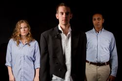 Ray's Dilemma. Amber (Sarah Jachelski-L), Ray (Josh Kemper-Ctr), and Wricks (Chris Jones-R).