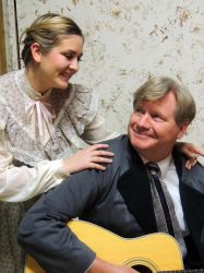Melissa Ann Martin as Maria and Steve Steele as Captain von Trapp